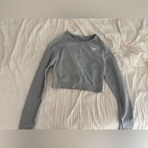 Gymshark Gray Long Sleeve Crop Top